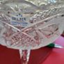 Polish 24% Lead Crystal, Bon Bon Scrolled footed bowl with Lid Image 3
