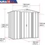 TOP Riverton 6x4 Metal Shed Anthracite Grey Image 5