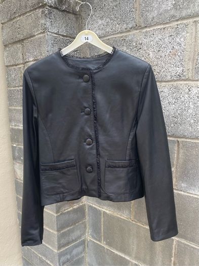 Genuine Soft Special Leather Ladies Jacket, Size 40