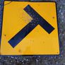 Old aluminium Irish road sign Image 2