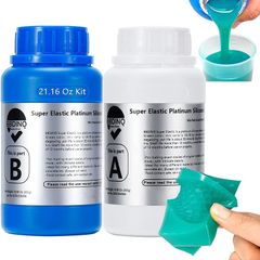 Super Elastic Silicone Mould Making Kit, Mould Making Silicone Rubber 21.16 oz, Liquid Silicone Rubber Mould Making, Ideal for Casting 3D Silicone Moulds| Food Molds 1:1 by Volume (FREE POSTAGE)