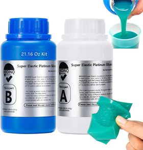 Super Elastic Silicone Mould Making Kit, Mould Making Silicone Rubber 21.16 oz, Liquid Silicone Rubber Mould Making, Ideal for Casting 3D Silicone Moulds| Food Molds 1:1 by Volume (FREE POSTAGE)
