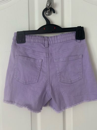 Girls Purple Denim Shorts Age 9-10