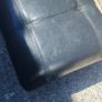 black leather footstool Image 2
