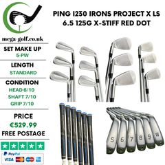 Ping i230 Irons / 5-Pw / Project X Ls 6.5 125g X-Stiff / Red Dot