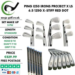 Ping i230 Irons / 5-Pw / Project X Ls 6.5 125g X-Stiff / Red Dot