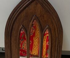 Gothic Style Wooden Wall Mirror