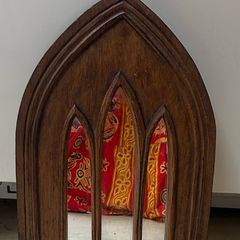Gothic Style Wooden Wall Mirror