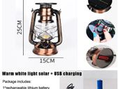 Solar USB Charging Vintage Camping Lantern Light