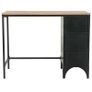 Single Pedestal Desk Solid Firwood and Steel 100x50x76 cm Image 4