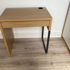 Modern Wooden Desk with Large Drawer & Cable Management - Like New