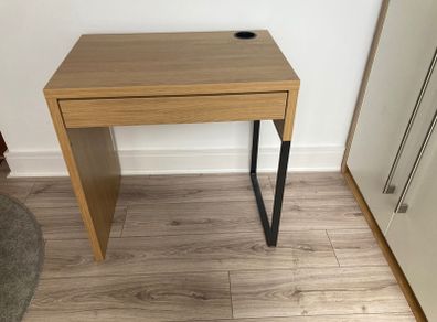 Modern Wooden Desk with Large Drawer & Cable Management - Like New