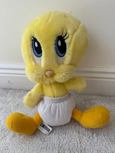 Vintage 2001 Tweety Pie Warner Bros Studio Store approx. 12" Plush Toy Looney Tunes Used Dirty Please see pictures