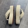 Hitzz natural jute platform flip flop sandals-handmade in Brazil. Size 39/6 Image 9