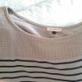 River Island Striped Top with Shoulder Pads - Size 6 Image 2