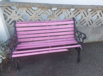 Cast iron garden bench