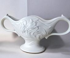 Set of 2 Vintage English Art Deco Mantle Vases Spode and Sadler