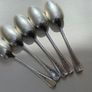 Old set of 5 nickel plated silver spoons Image 2