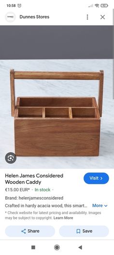 storage wooden caddy