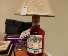 Handcrafted Sausage Tree Irish Vodka Bottle Lamp - Unique Home Decor