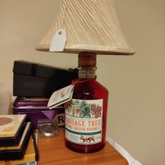 Handcrafted Sausage Tree Irish Vodka Bottle Lamp - Unique Home Decor