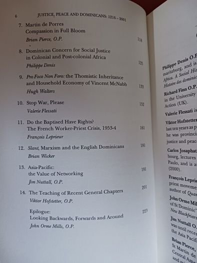 Justice Peace & Dominicans 1216 - 2001/ 2001 Ist edition