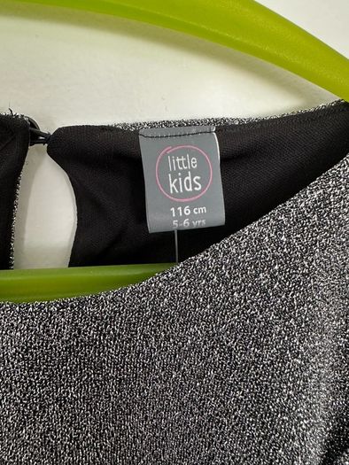 BNWT sparkly silver dress for a girl, 116cm, 5-6 years