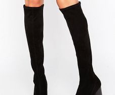 Faith knee-high suedette boots
