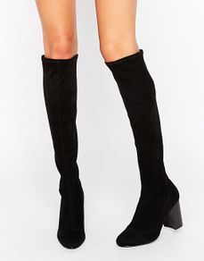 Faith knee-high suedette boots