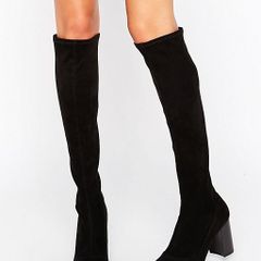 Faith knee-high suedette boots