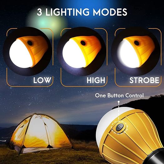 Camping Lights Tent Lights, Emergency Lights, Gifts for Kids, Waterproof LED Camping Lantern Light Bulb for Camping, Hiking, Fishing, Mountaineering, Power Cuts (FREE POSTAGE)