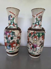 Chinese Cracle Glaze Vases