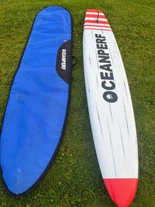 Surf lifesaving board and cover