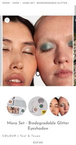 Anam Cosmetics Mara Set - Biodegradable Glitter Eyeshadow COLOUR | Teal & Taupe