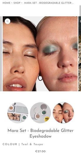 Anam Cosmetics Mara Set - Biodegradable Glitter Eyeshadow COLOUR | Teal & Taupe
