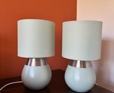 Pair of Next Table Lamps Sage Green