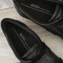 Ecco ladies velcro casual black leather comfort shoes UK7.. EUR 40 Image 2