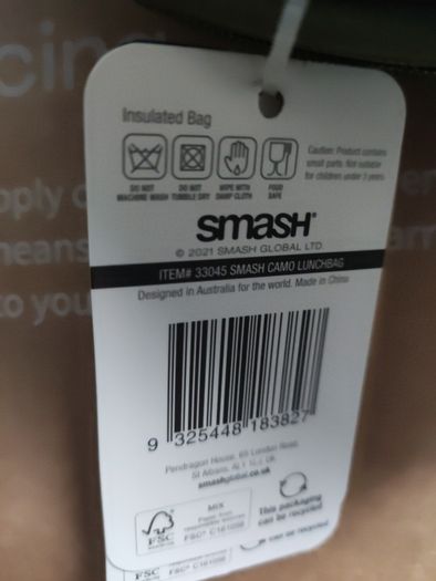 BNWT Smash Insulated Lunch Bag