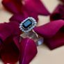 Art Deco Sapphire & Diamond Ring - Platinum Image 4