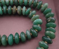 Vintage jade Tire Shape Beads Necklace
