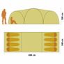 Camping Igloo Tent 650x240x190 cm 8 Person Blue Image 4