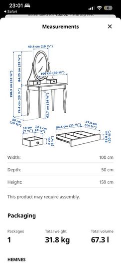 ikea Hemnes dressing table