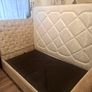 Diamond tuned double bed,beige & mattress Image 6
