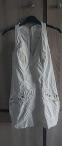quality dress with back zip yellow size fits xs-s
