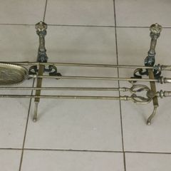 Old Gothic Brass Companion set
