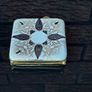 Vintage Italian Leather Bound Powder Compact Image 2