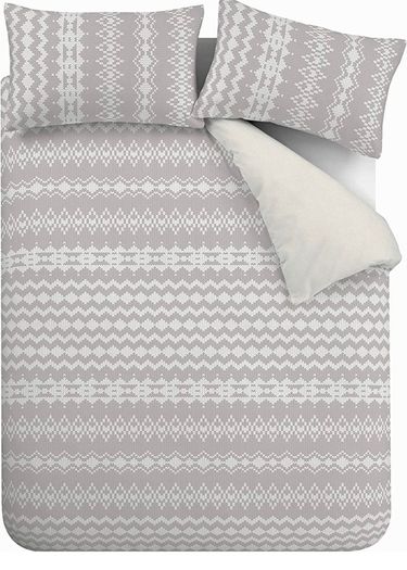 Alpine Fleece Single Duvet Set Grey Multiple Sizes/designs (free Postage)