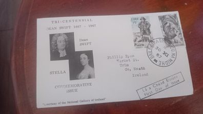 Dean Swift Tri-Centennial first day issue stamps