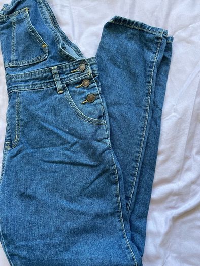 Blue denim dungarees