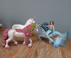 Schleich unicorns and mermaid